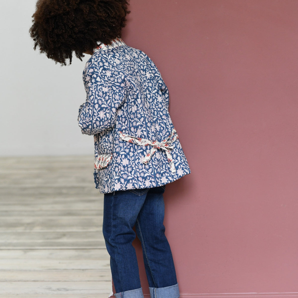 Quilted Block Print Jacket