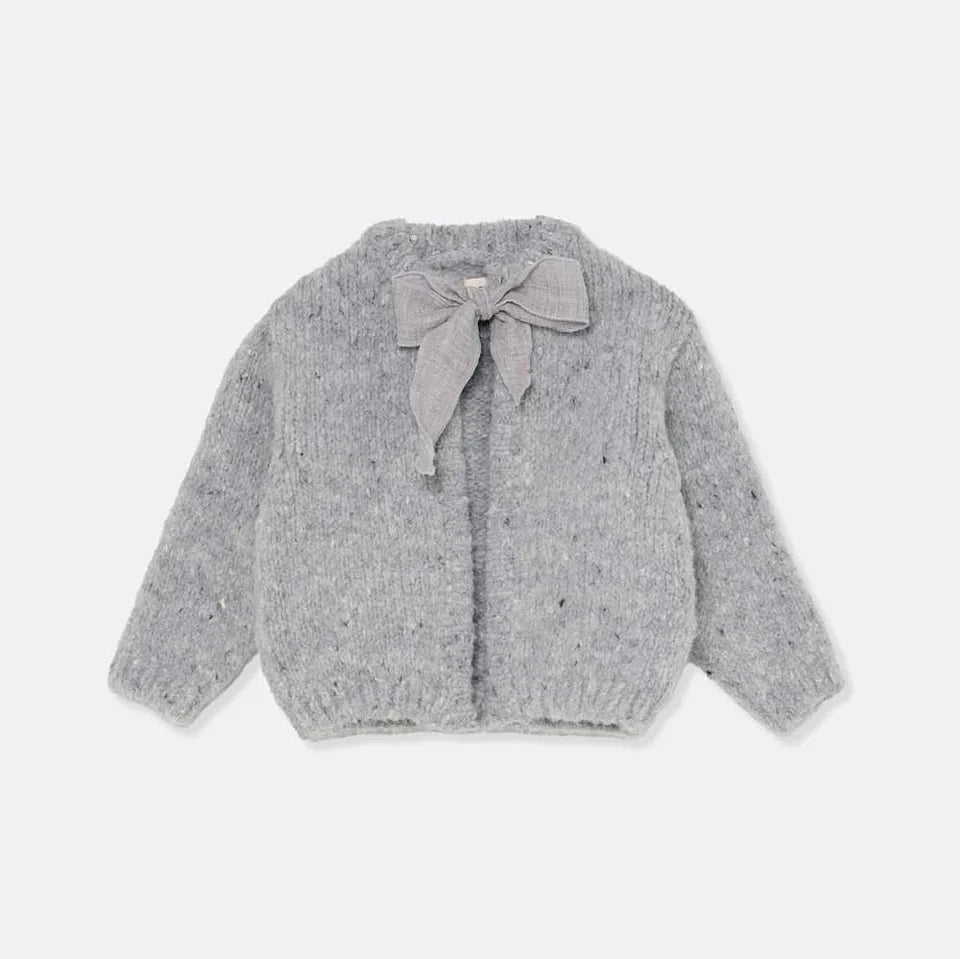 Flecked Tricot Baby Cardigan