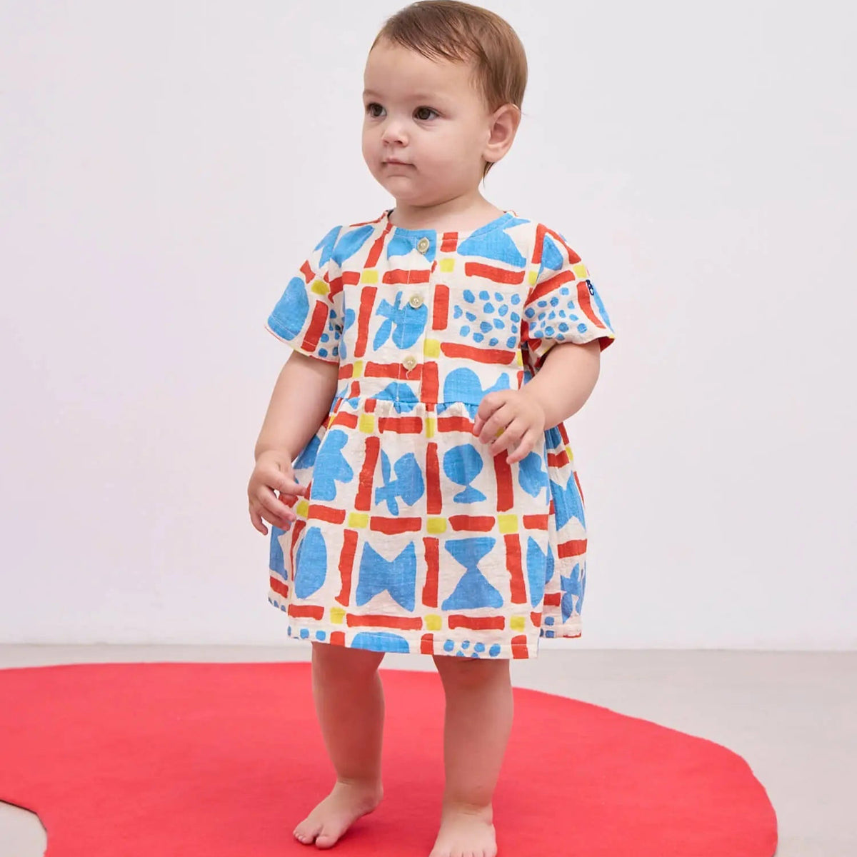 Geometric Game Baby Woven Dress