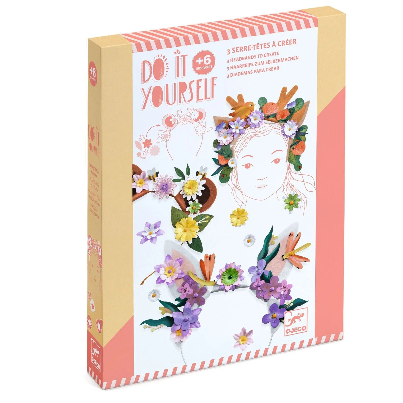 Box for a 'Do It Yourself' craft kit with floral designs and a girl's face on the cover.