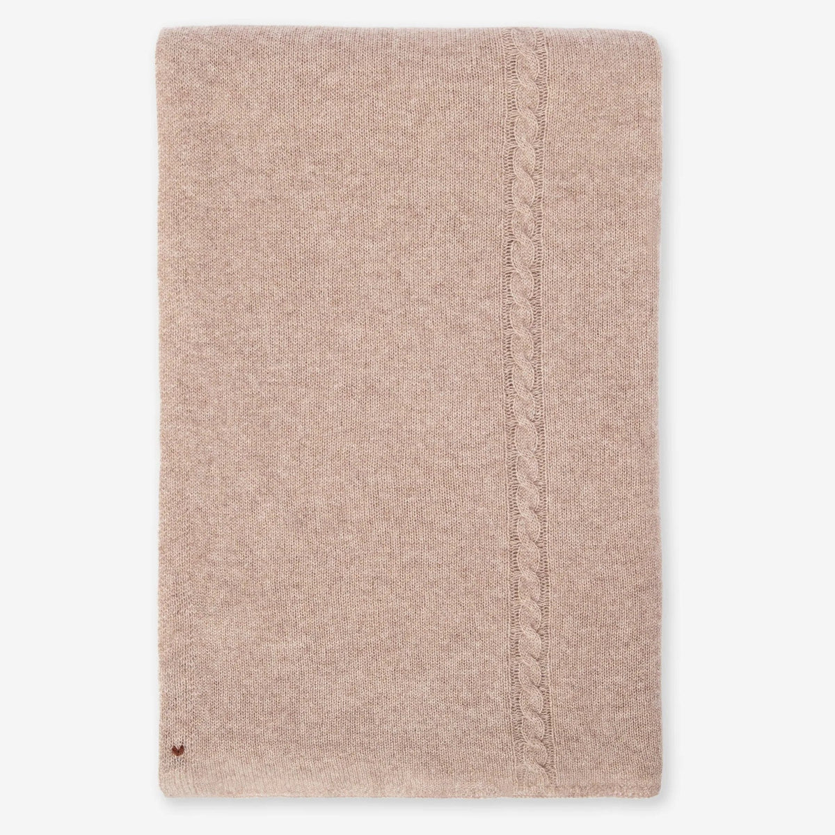 Taupe cashmere wrap on a white background