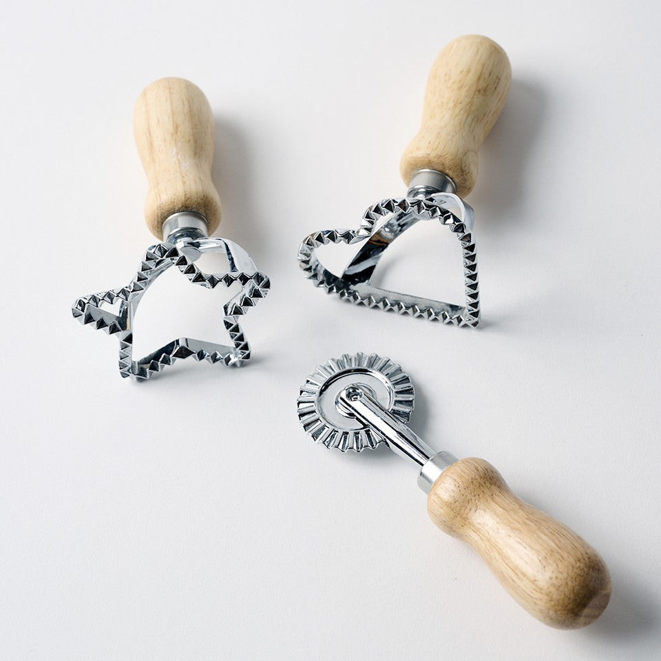Heart, Star and cutting wheel shape cookie cutters