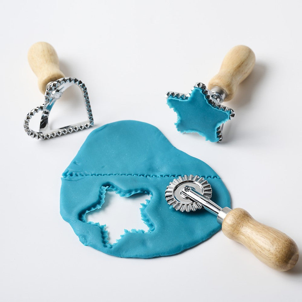Heart, Star and cutting wheel shape cookie cutters