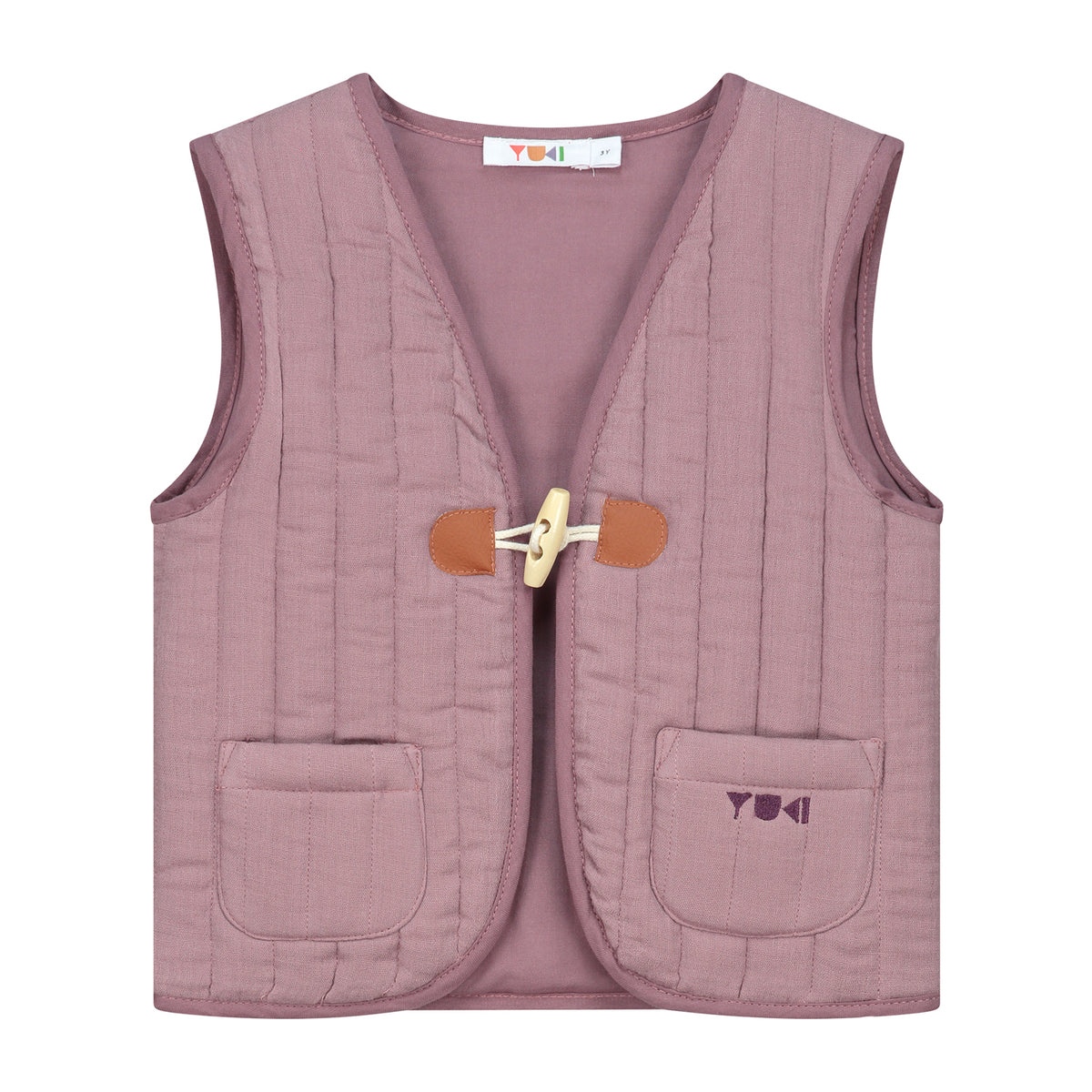 Quilted Vest Mauve