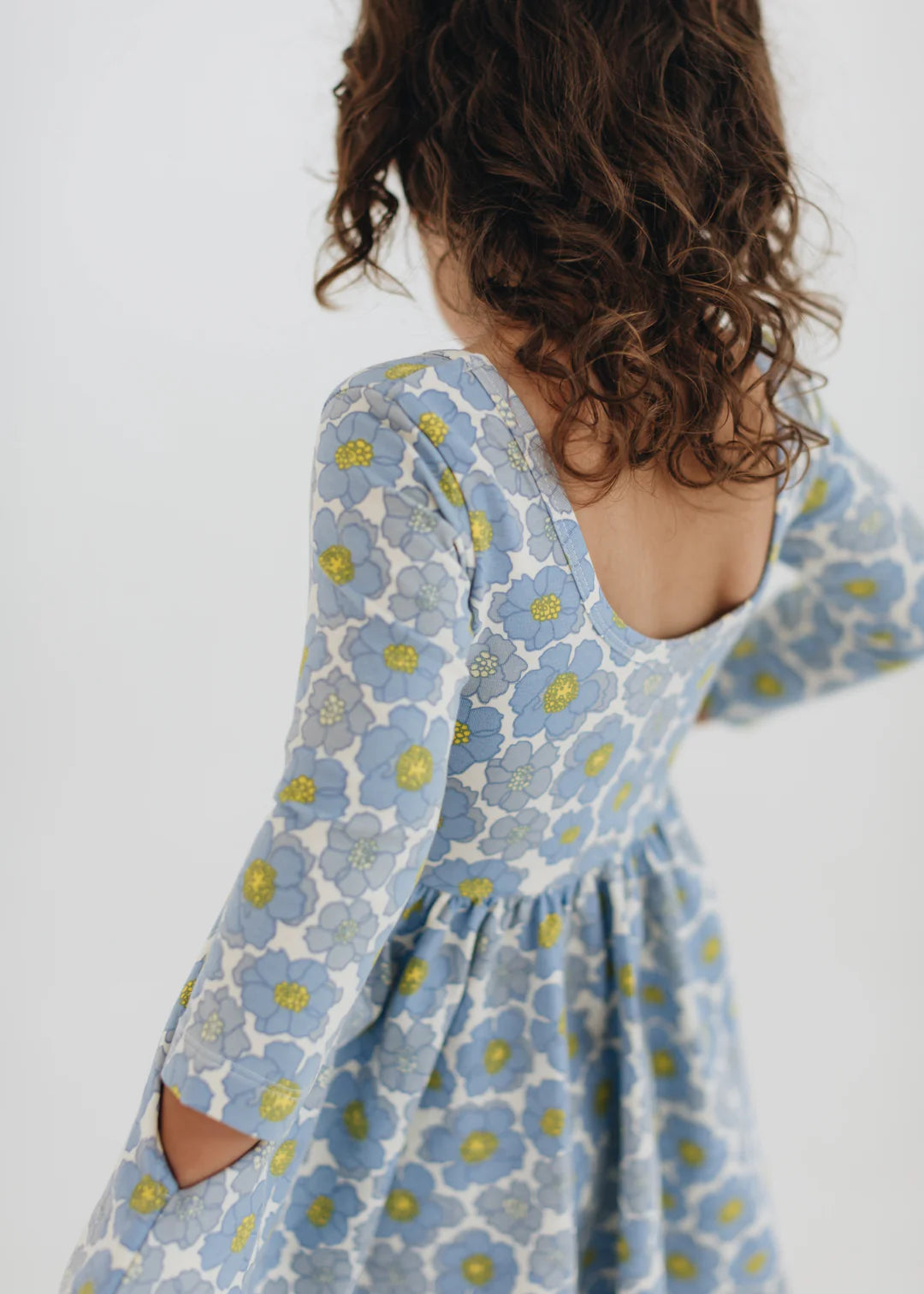 Twirl Dress in Periwinkle Meadow
