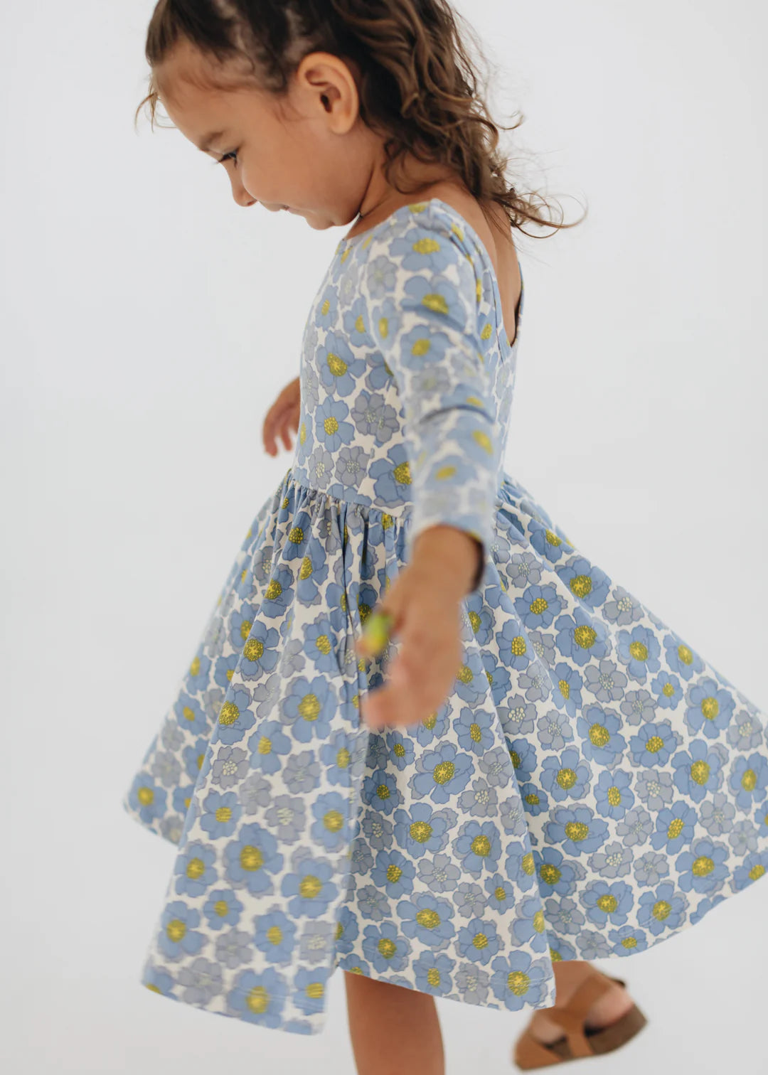 Twirl Dress in Periwinkle Meadow