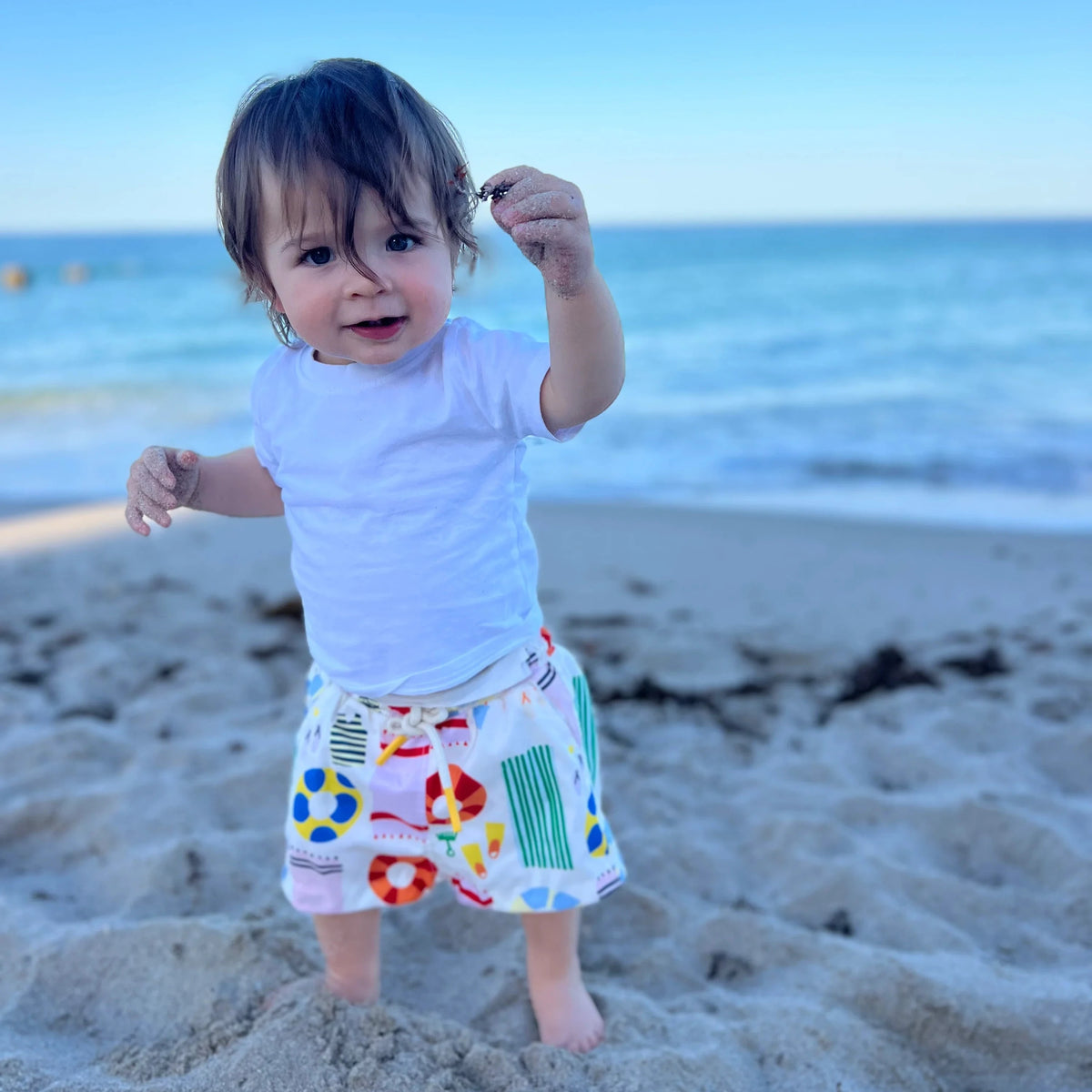 UPF 50+ Recycled Fishing Net Beach Baby Swim Trunk