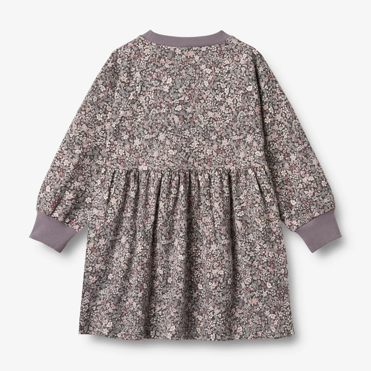 Jersey Dress Purple Stone Flower