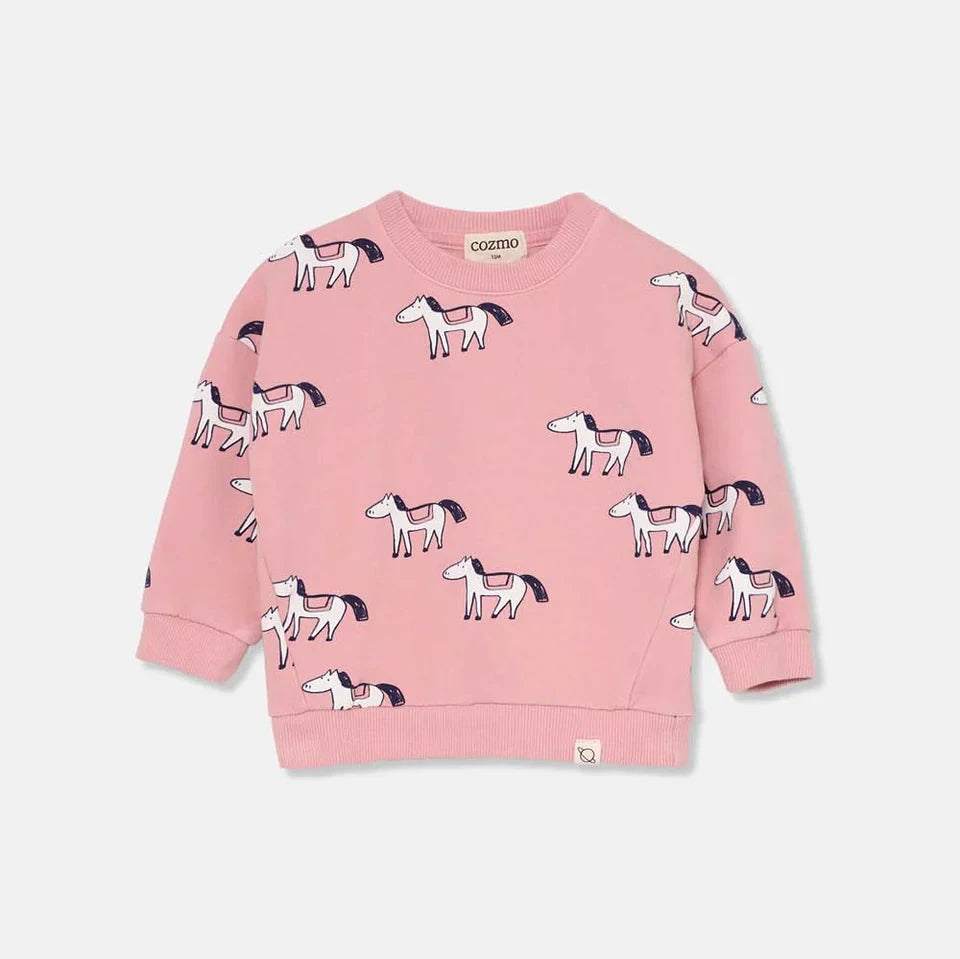 Baby Fleece Sweatshirt Horses