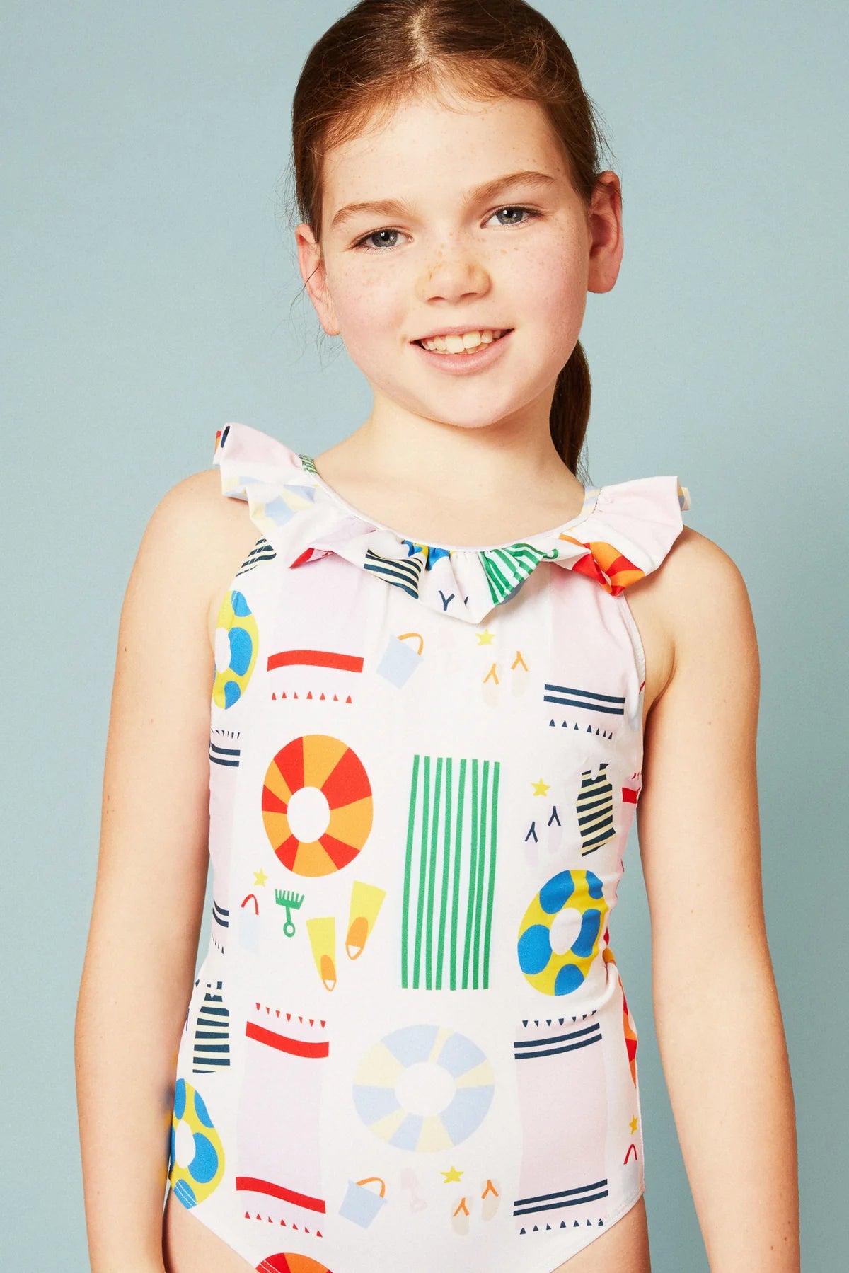 Kid Beach Ruffle Swimsuit