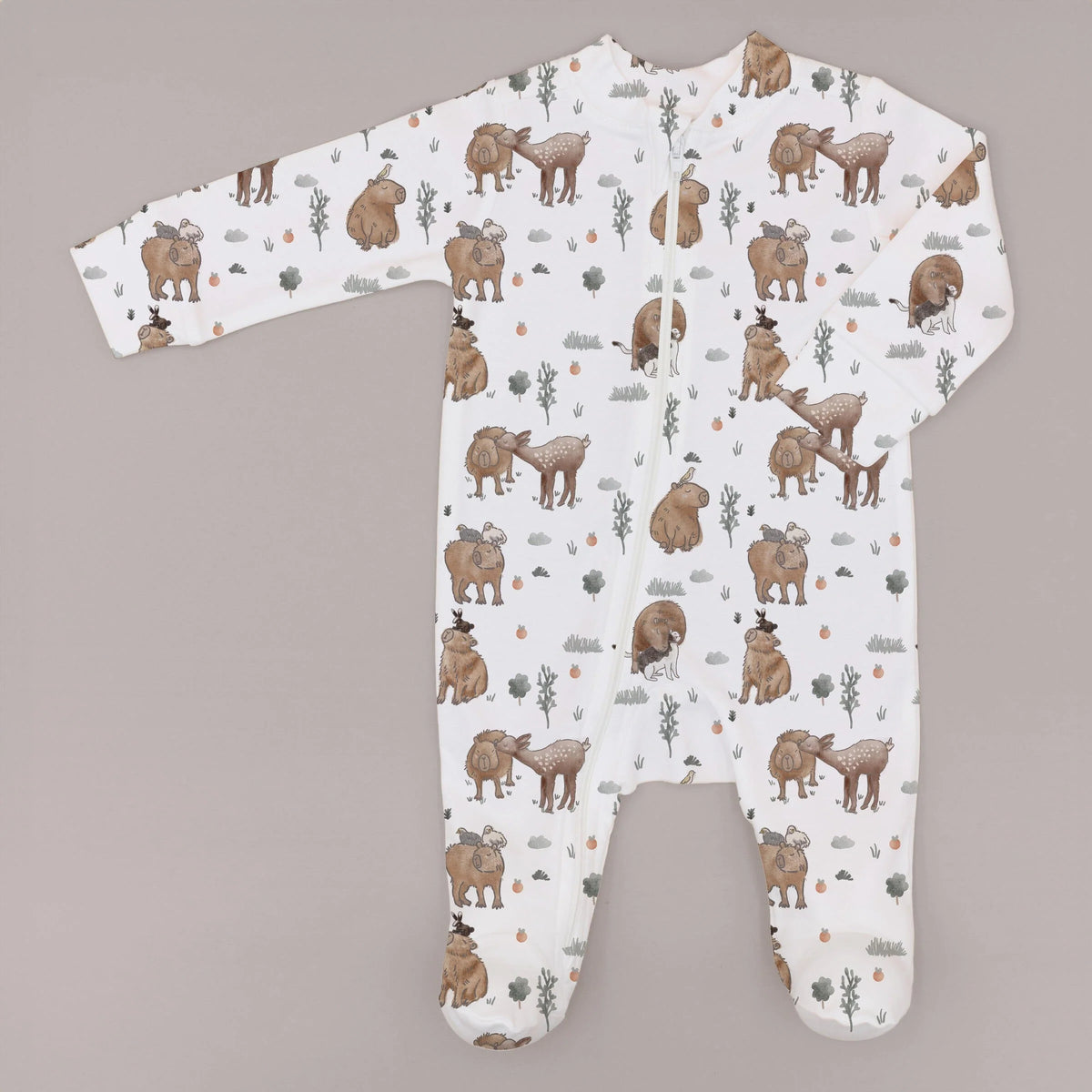 Capybara  Zipper Footie