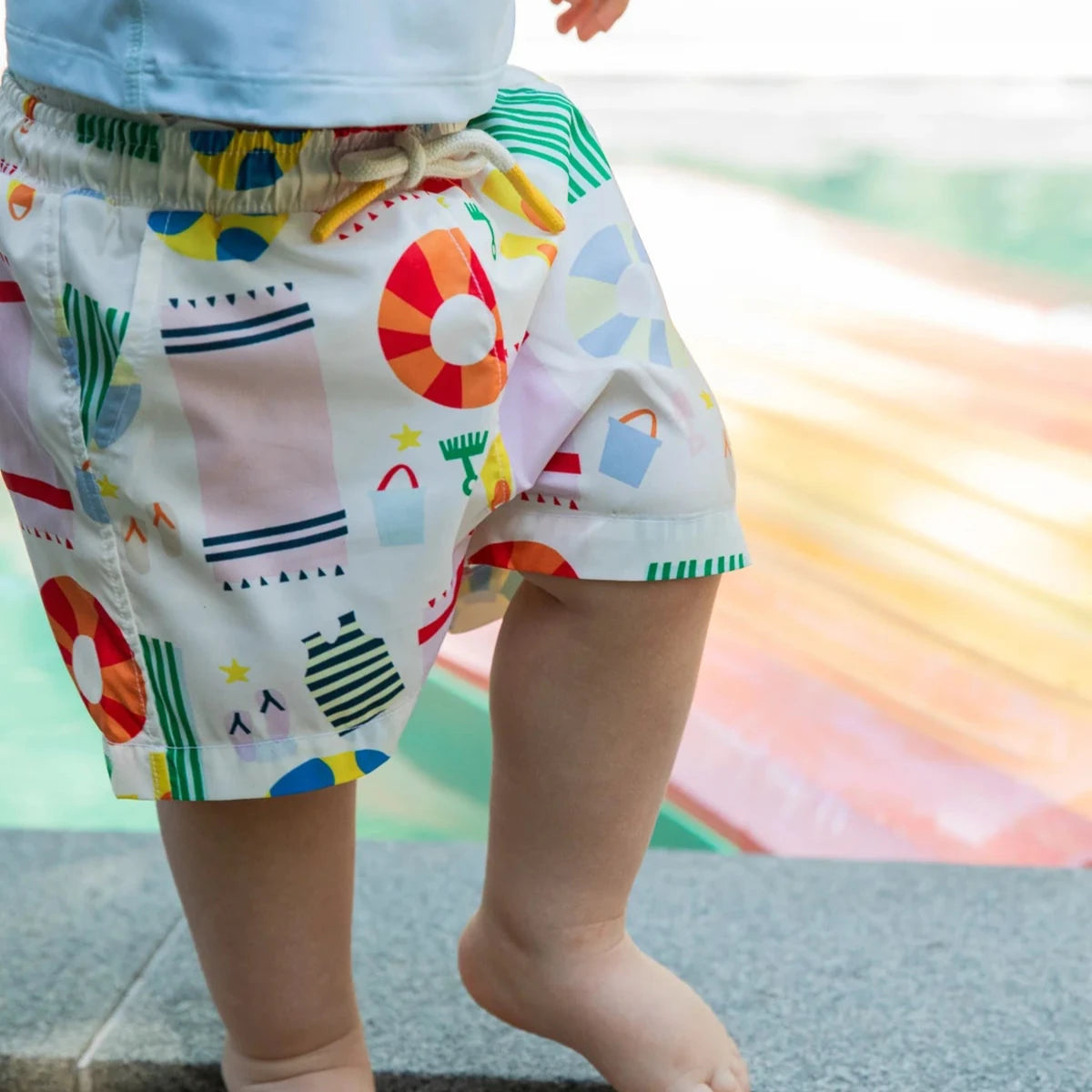 UPF 50+ Recycled Fishing Net Beach Baby Swim Trunk
