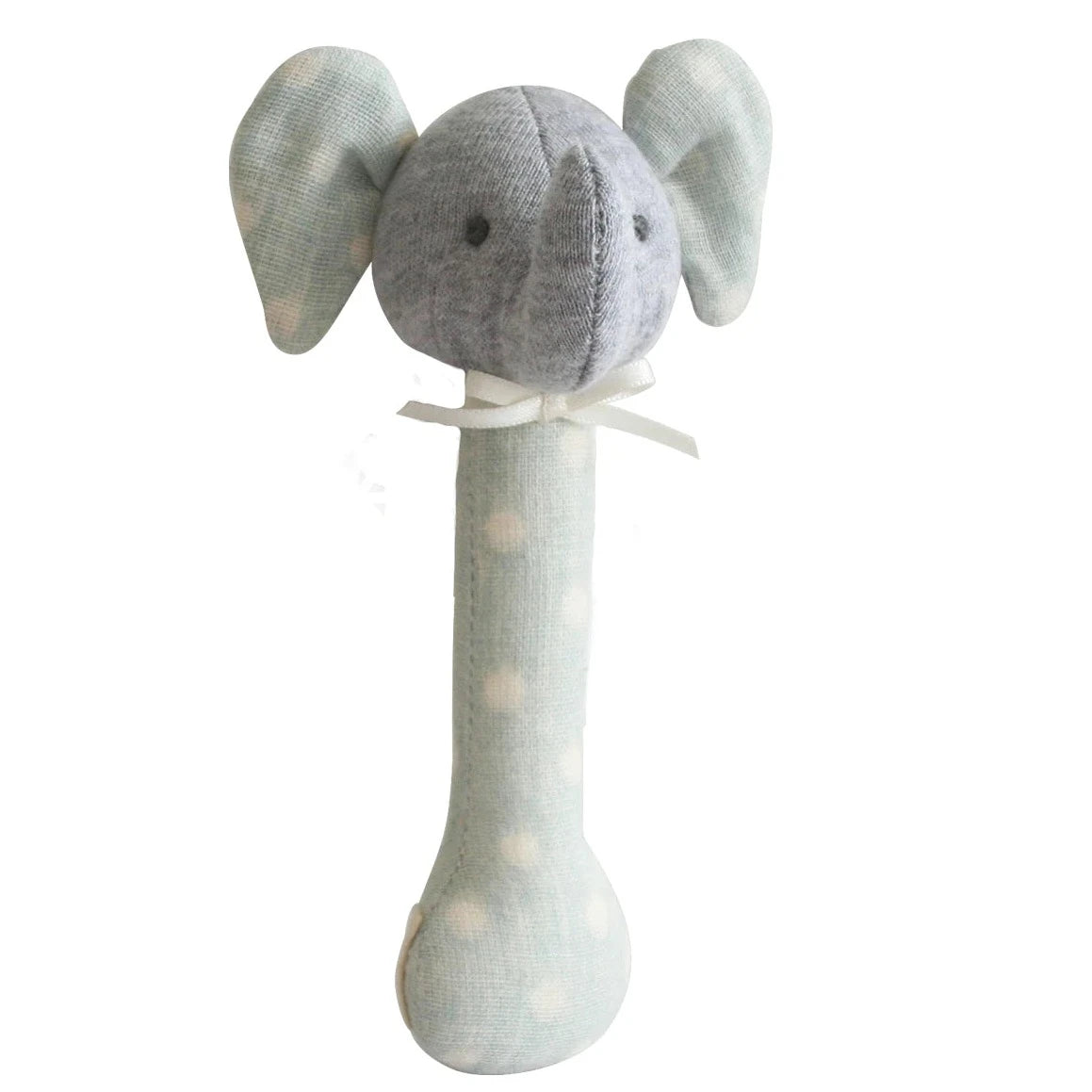 elephant rattle with blue polkadot