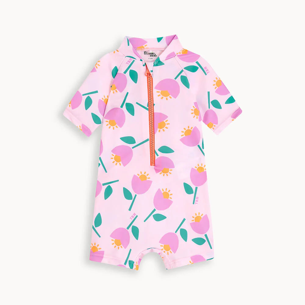 Riki - Pink Tulip Baby &amp; Kids Swim Rash Suit