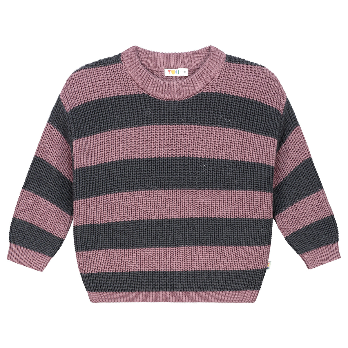 Knitted Striped Sweater Heather