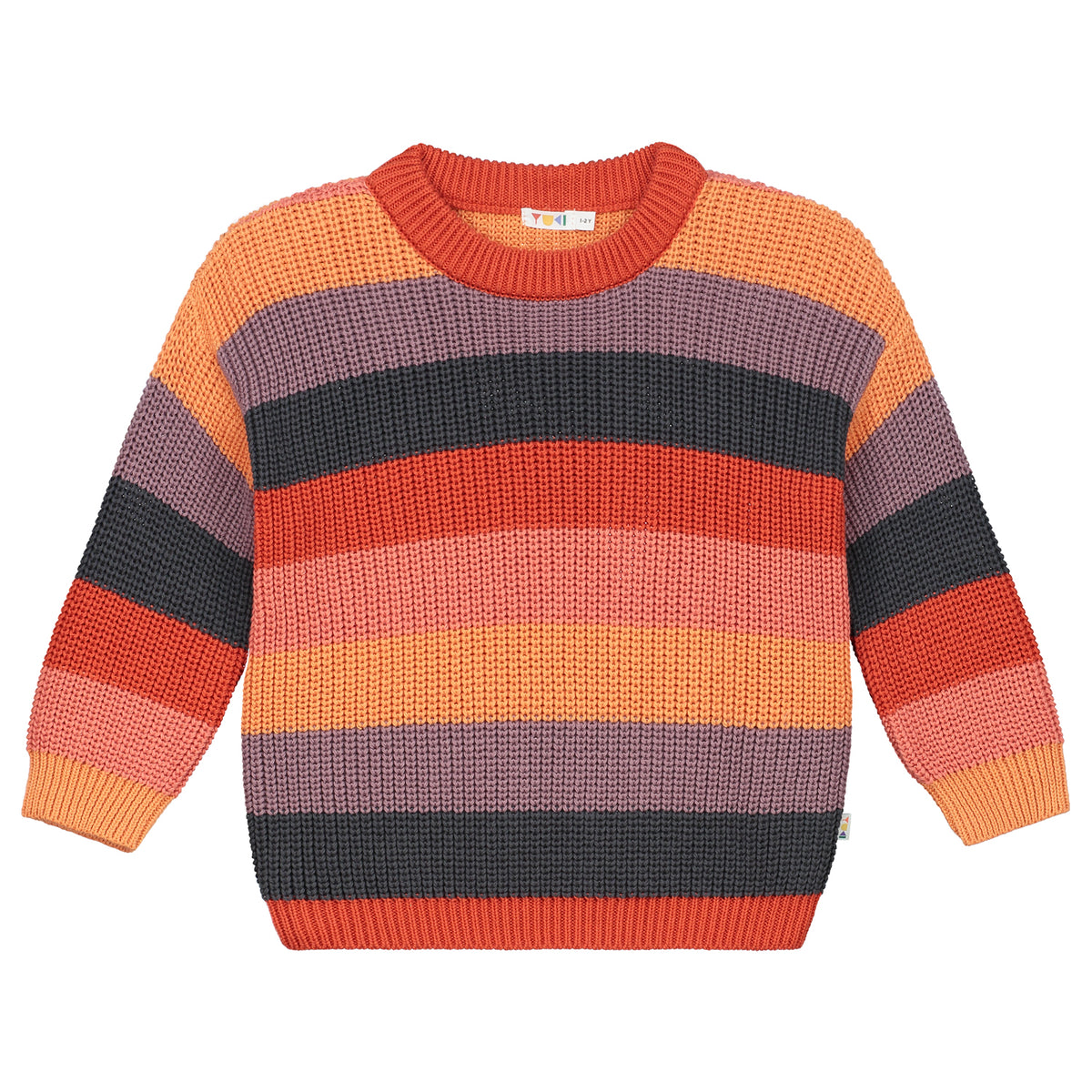 Knitted Stripe Sweater Rainbow