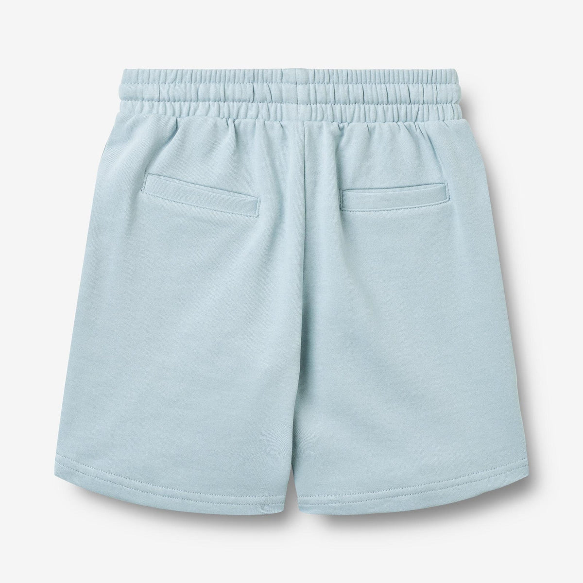 Light blue shorts on a white background