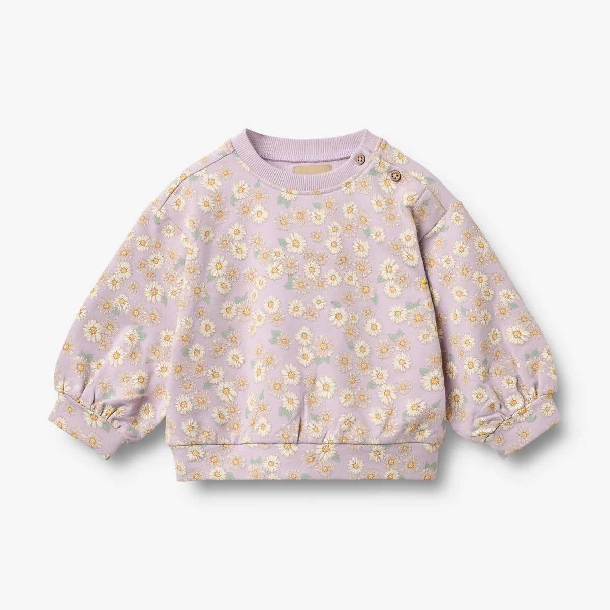 Children's sweatshirt with floral pattern on a white background