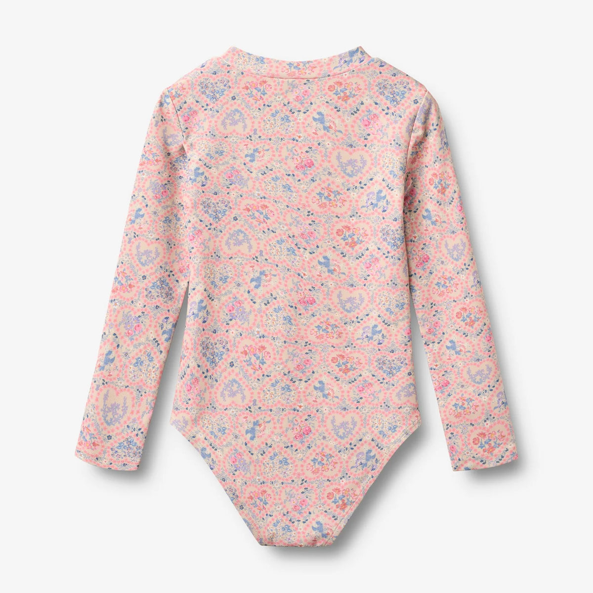 Floral-patterned swimsuit on a white background