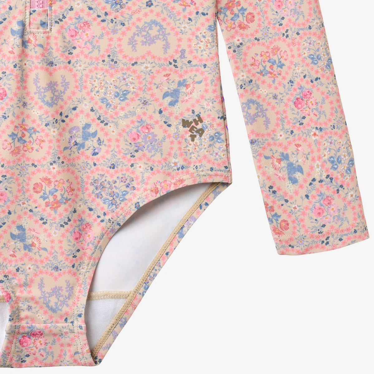 Floral patterned swimsuit on a white background