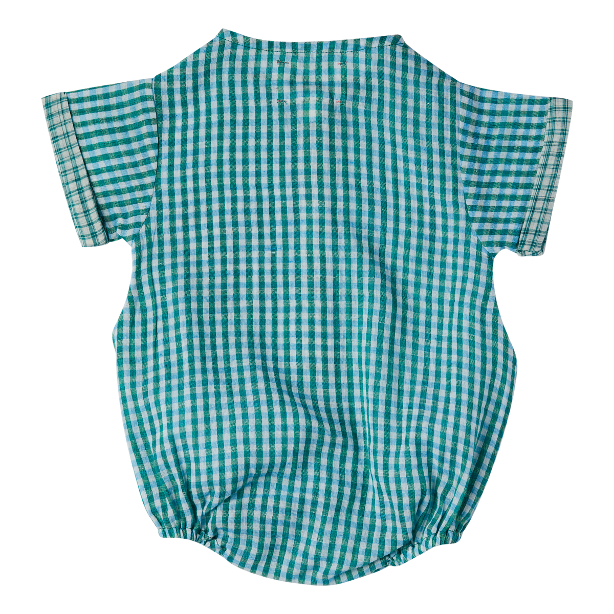 Blue Gingham Romper