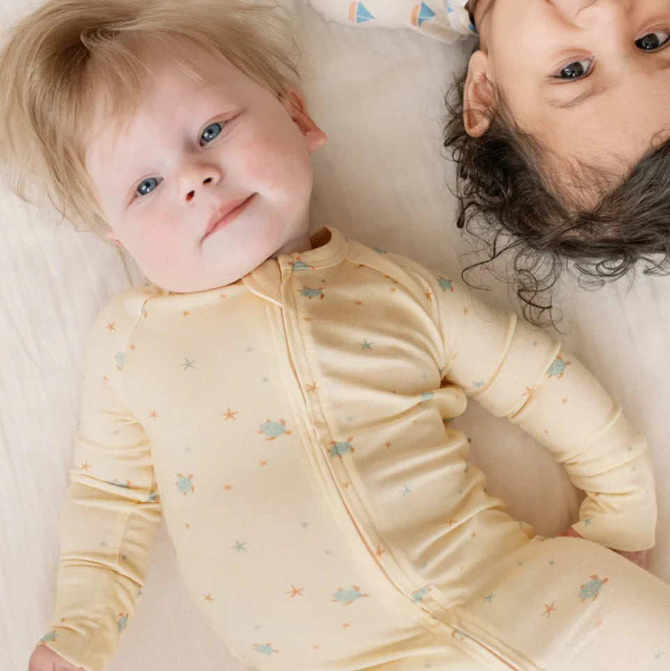 Modal Convertible Footie Pajamas- Turtles