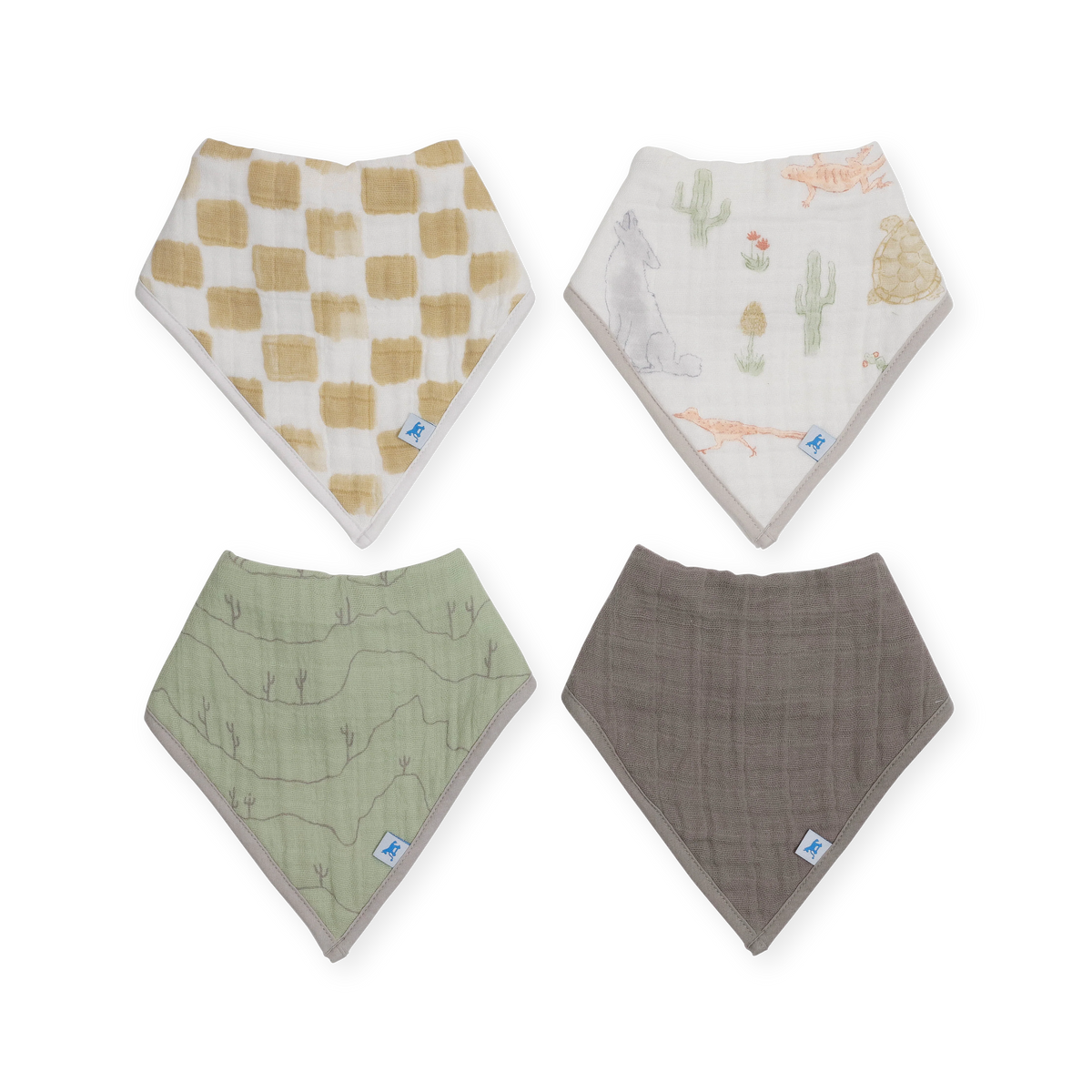 Cotton Muslin Fleece Bandana Bib