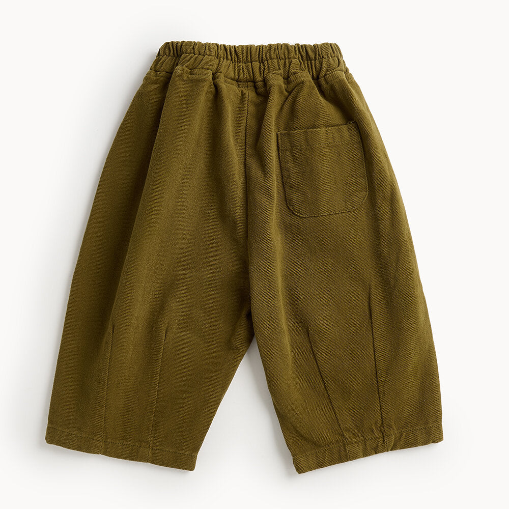 Green pants with blue stars on a white background