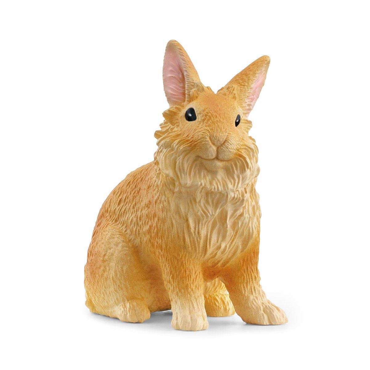 Toy rabbit figure on a white background
