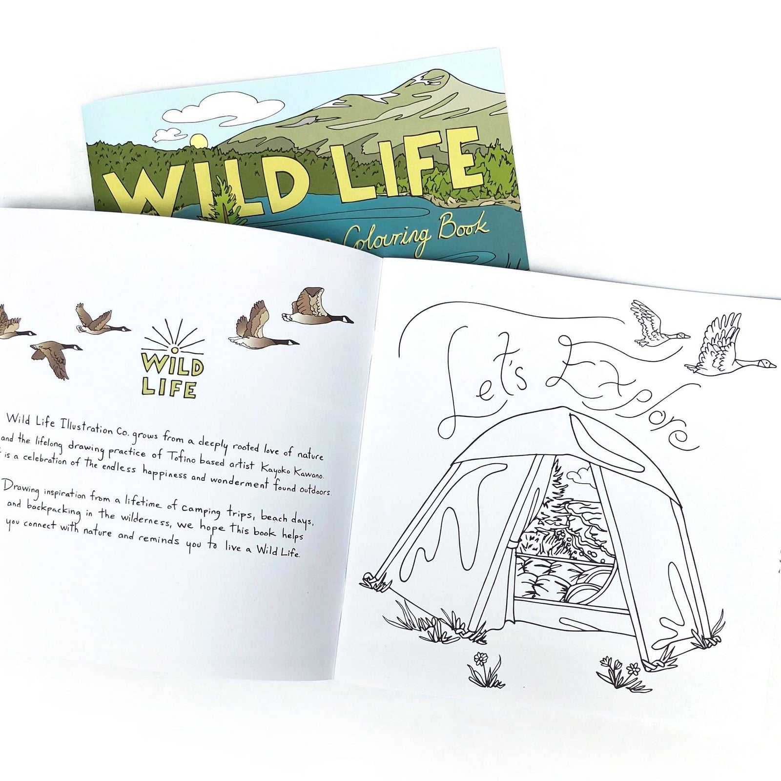 Two 'Wild Life' coloring books on a white background