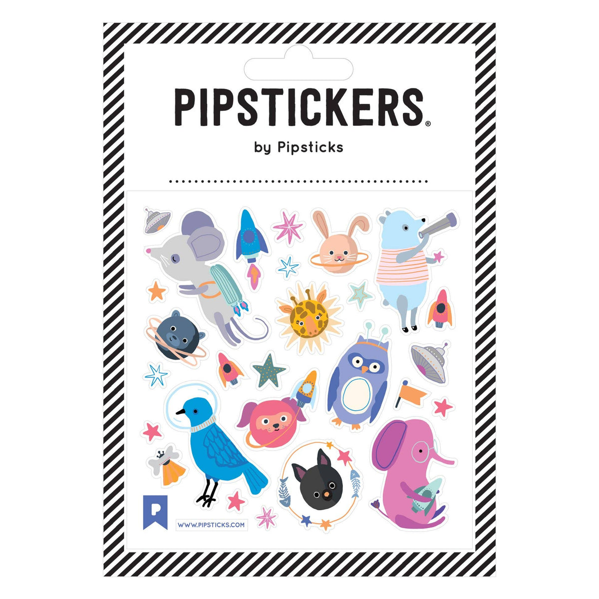 A pack of PipStickers with various space-themed designs, including stars, planets, and astronauts.