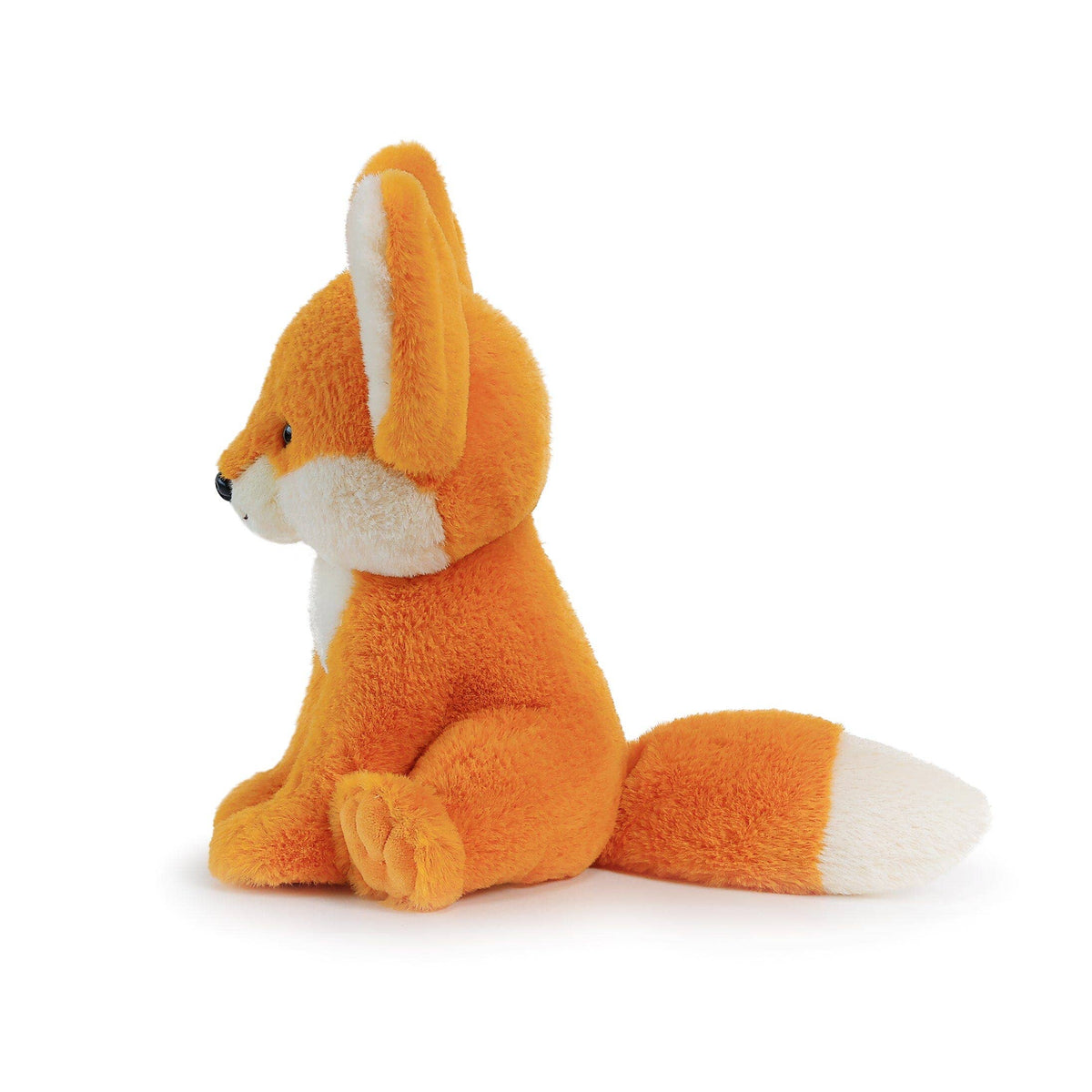 Plush fox toy on a white background