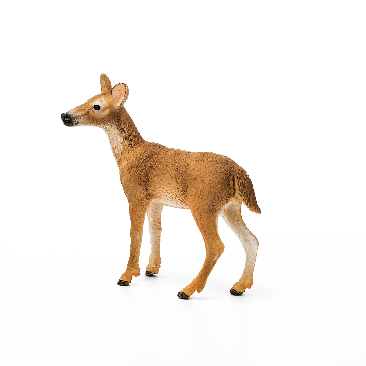 Deer figurine on a white background