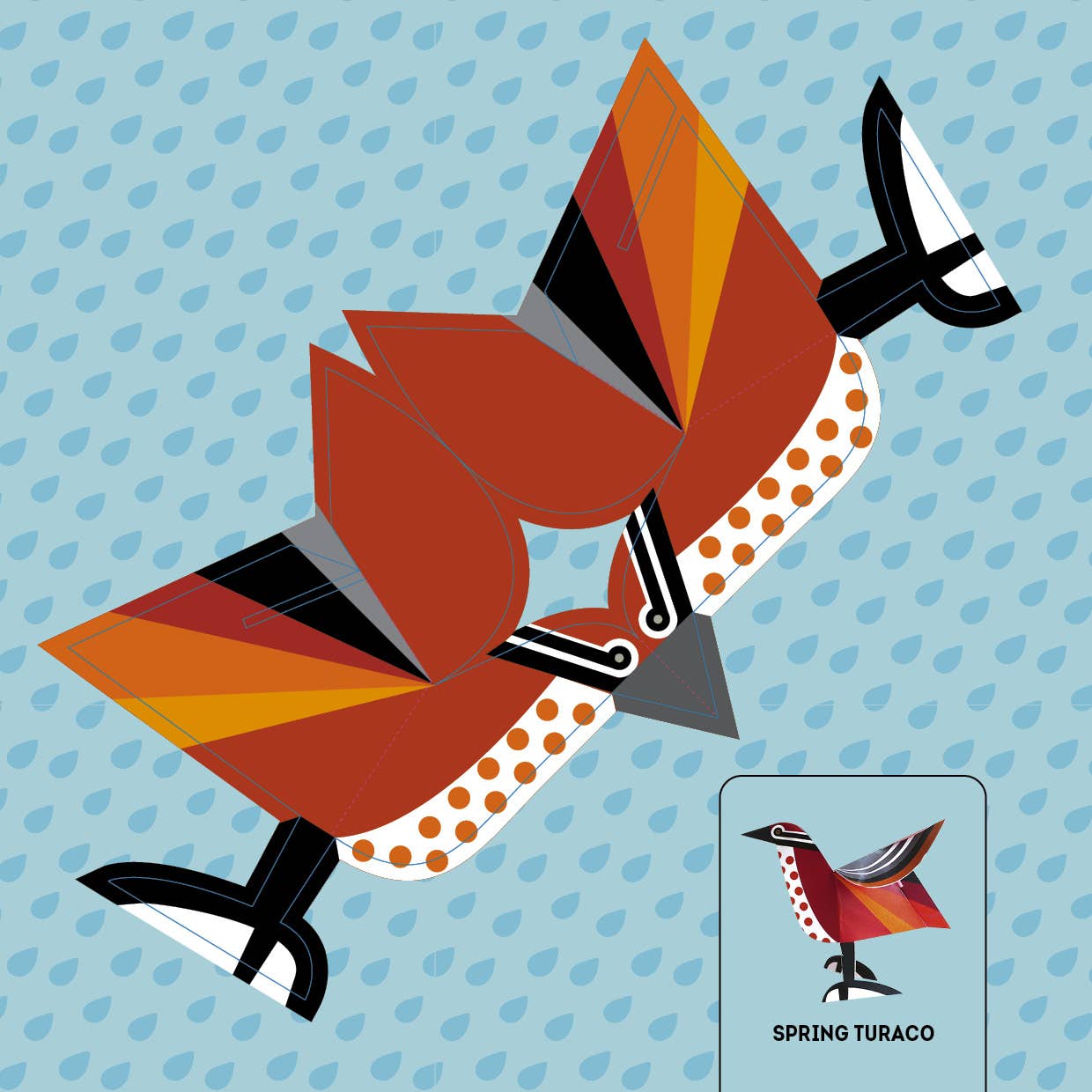 A colorful origami kit packaging featuring various imaginary birds and the text 'Birds Fold & Play' with the Origanimo brand logo.