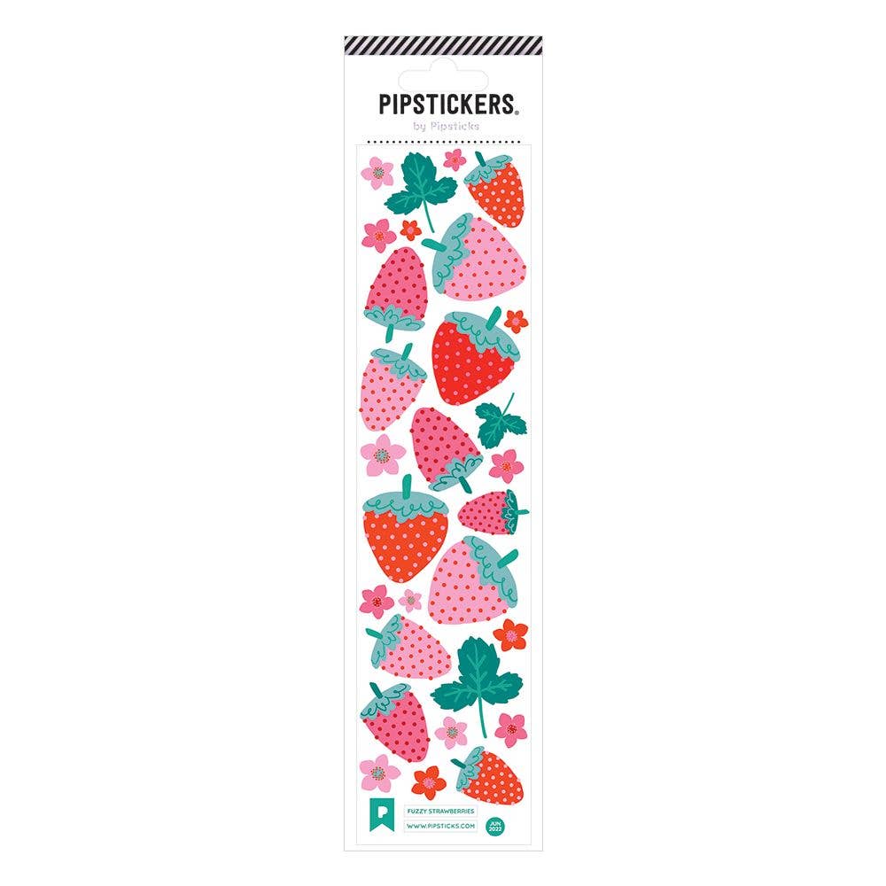 Pack of PipStickers with strawberry designs on a white background