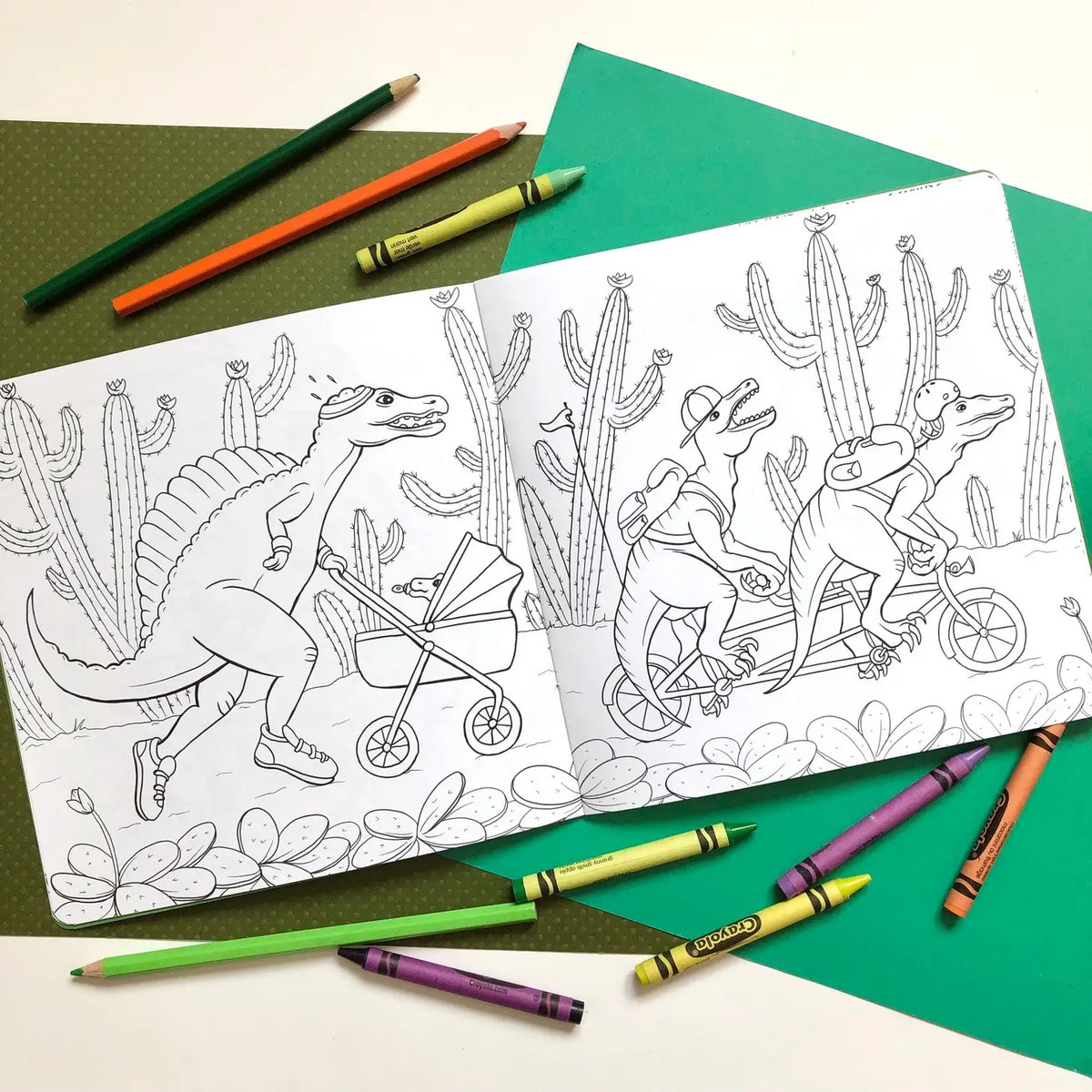 The Dinosaurs Coloring Book