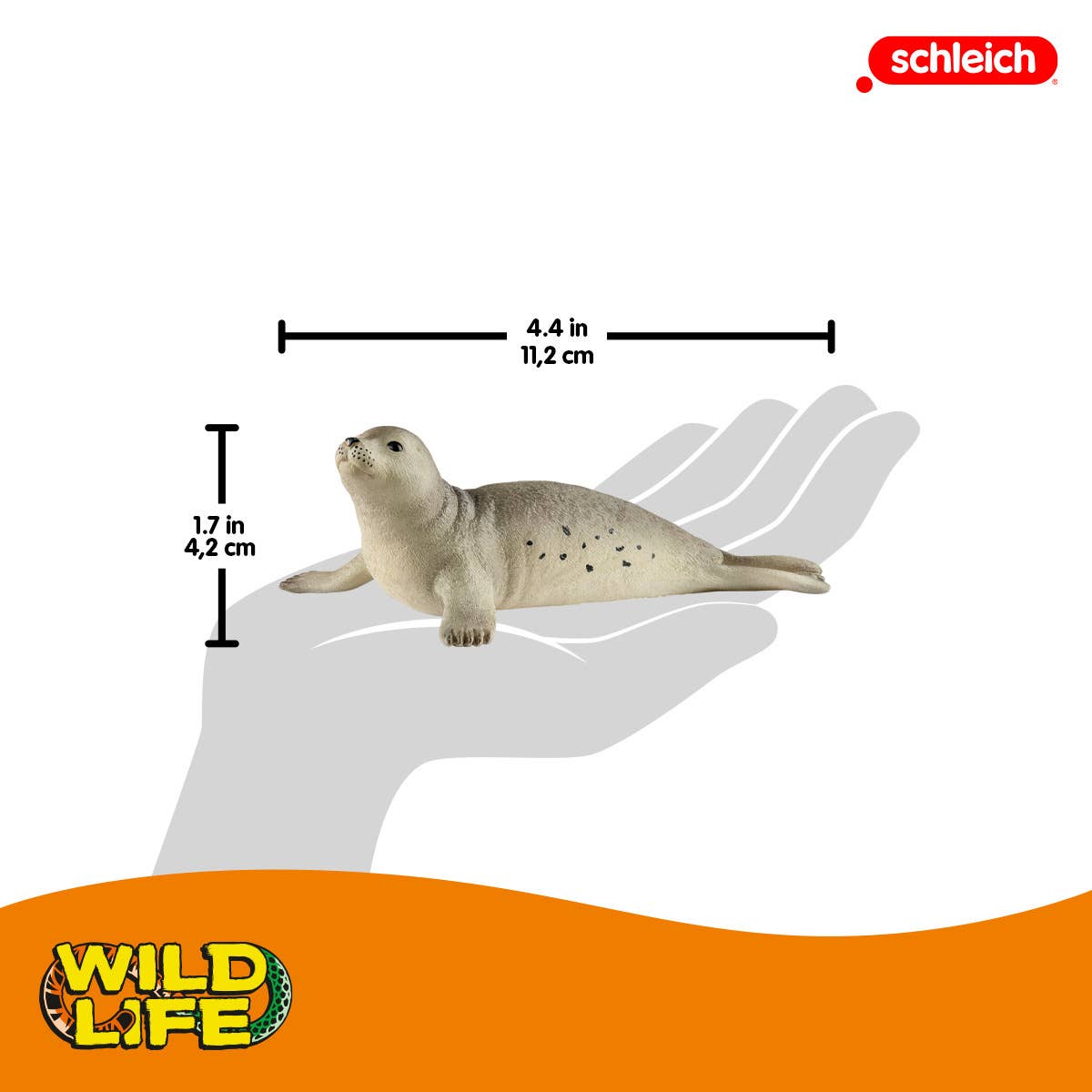Realistic seal toy on a white background