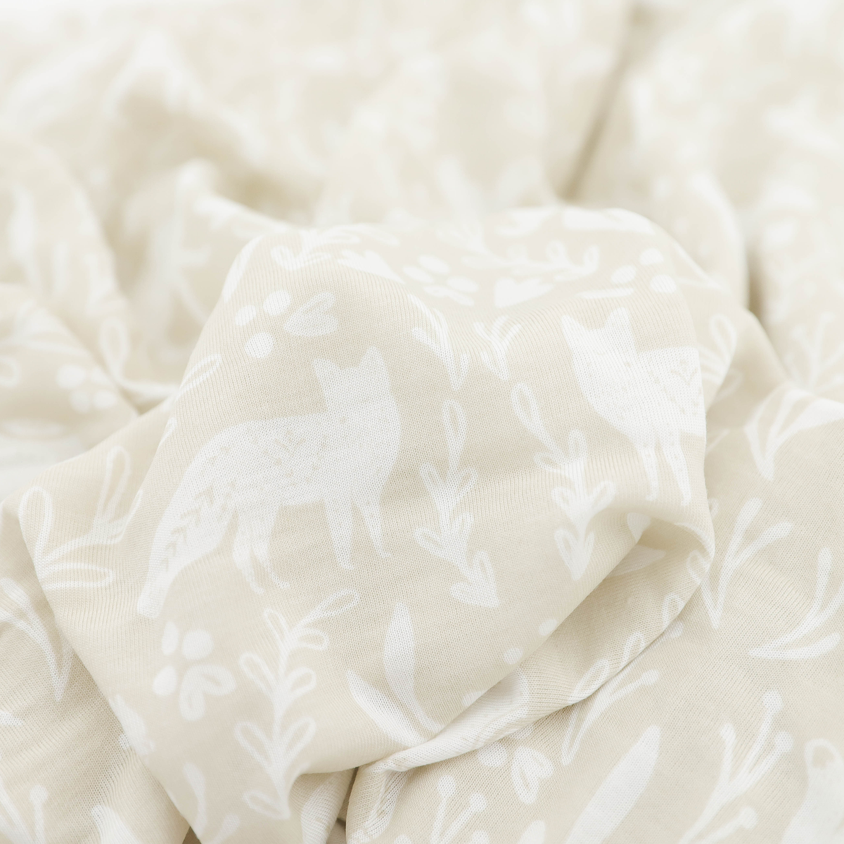 Stretch Knit Swaddle Blanket - Folk Fauna