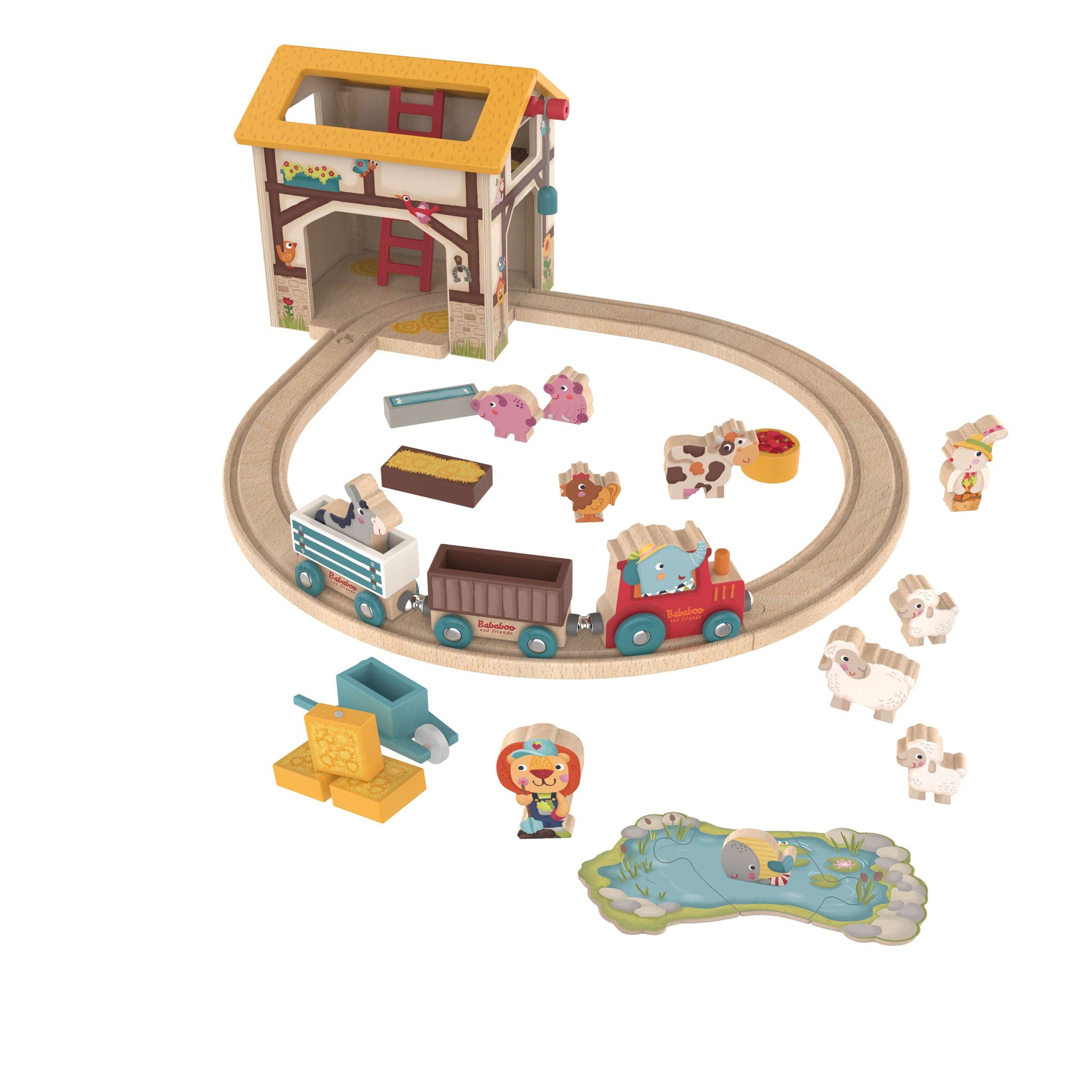 Farm Train Target Farm Play World with Wooden Train Tracks - Doe + Fawn