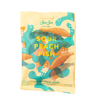 Sour Peach Fish Candy