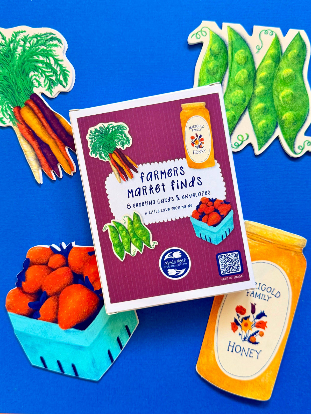 Farmers Market Finds Die-Cut Greeting Card Set