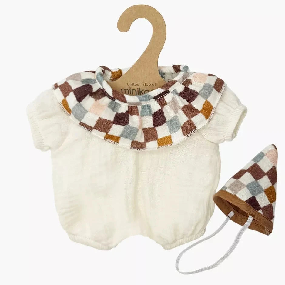 Checkered Romper & Hat
