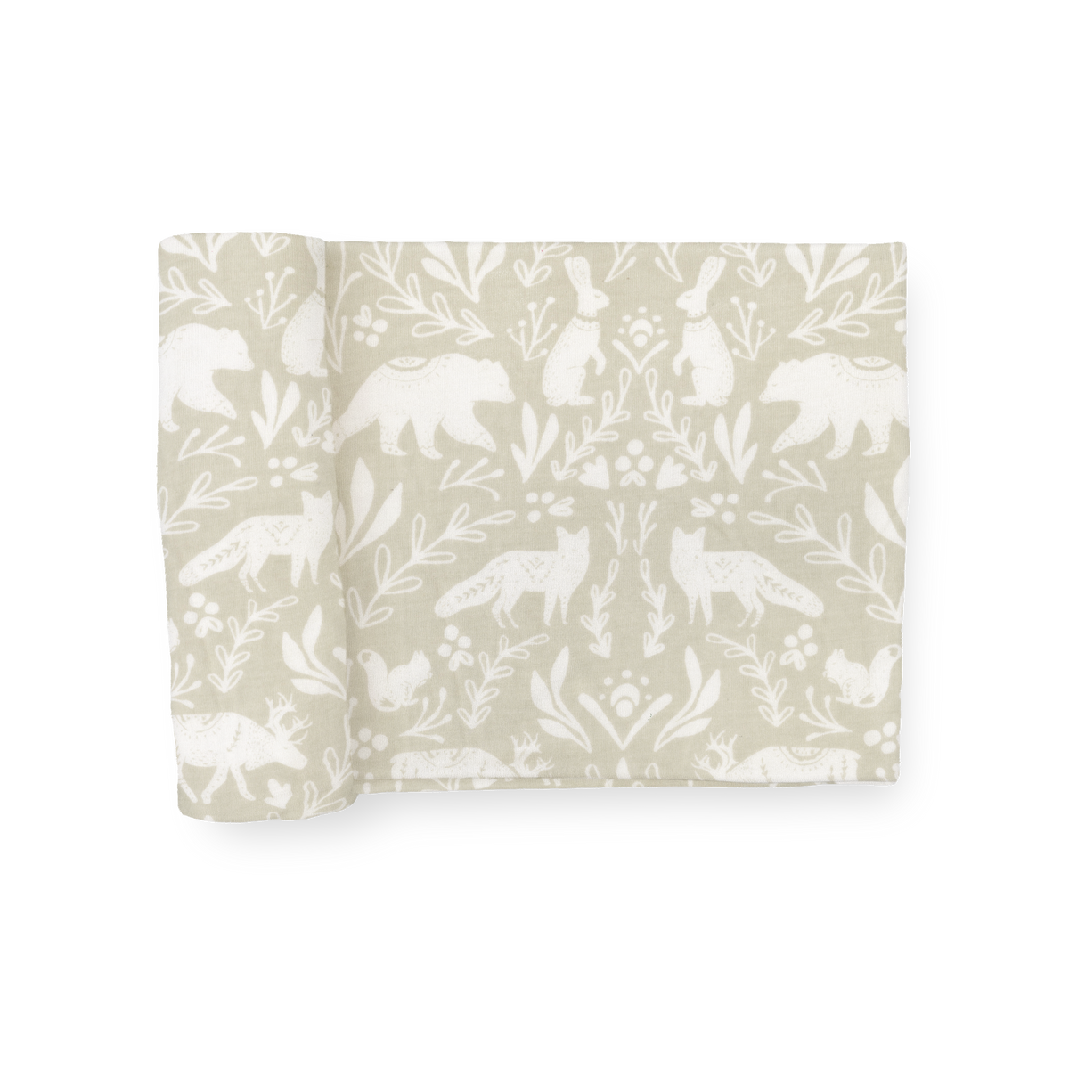 Stretch Knit Swaddle Blanket - Folk Fauna