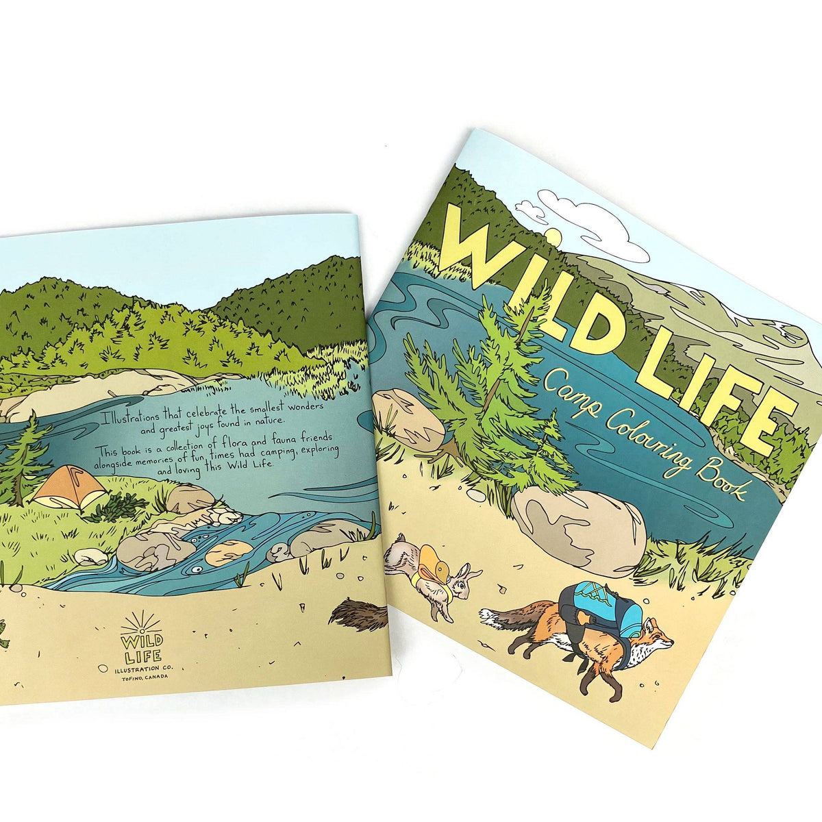 Two 'Wild Life' coloring books on a white background