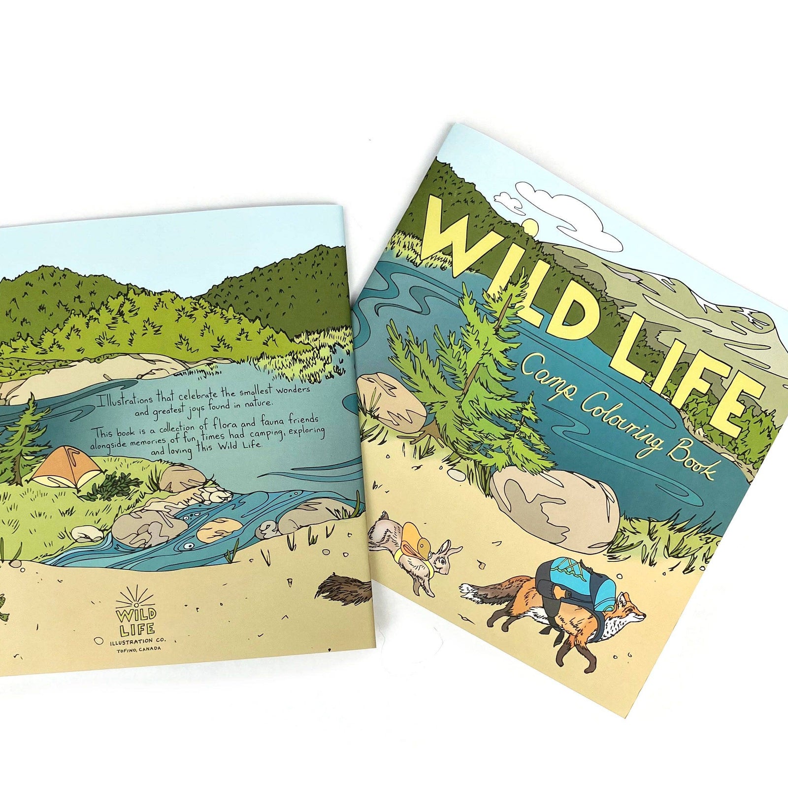 Two 'Wild Life' coloring books on a white background