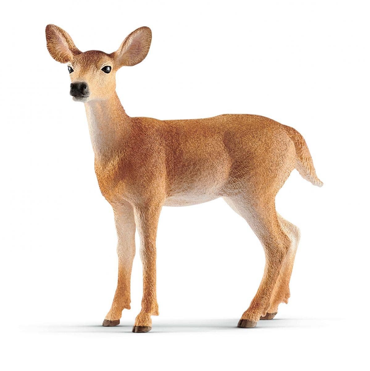 Deer figurine on a white background