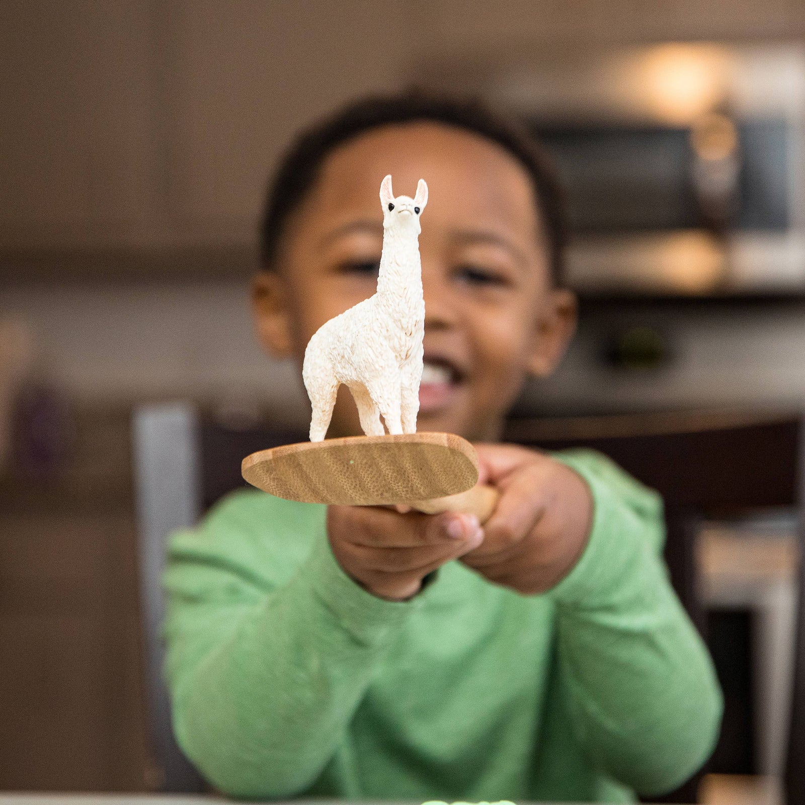 llama toy on a white background
