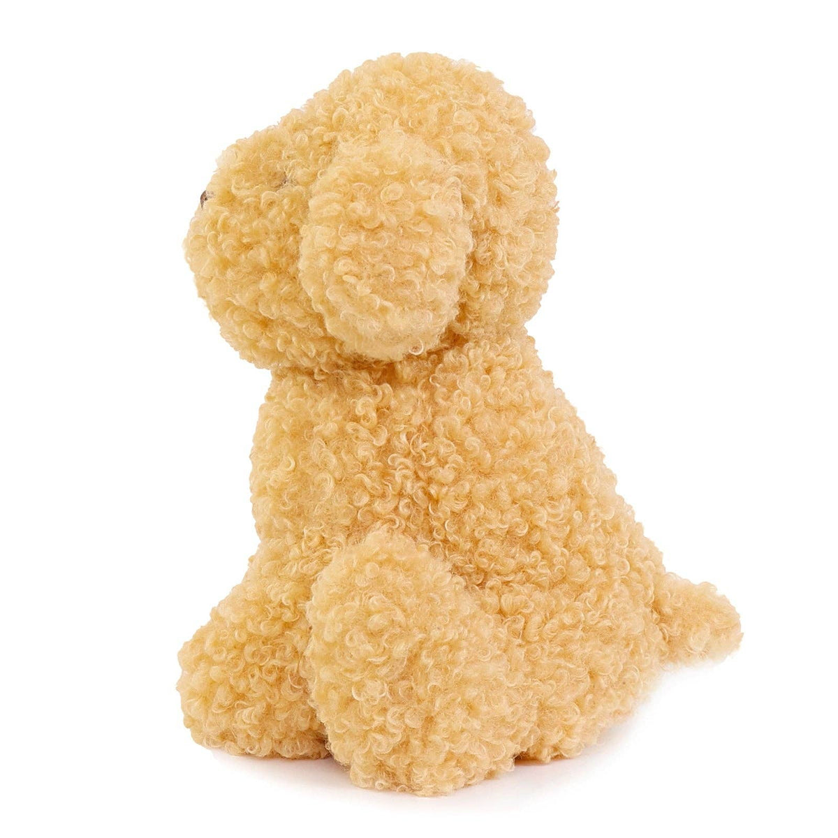 Plush toy dog on a white background