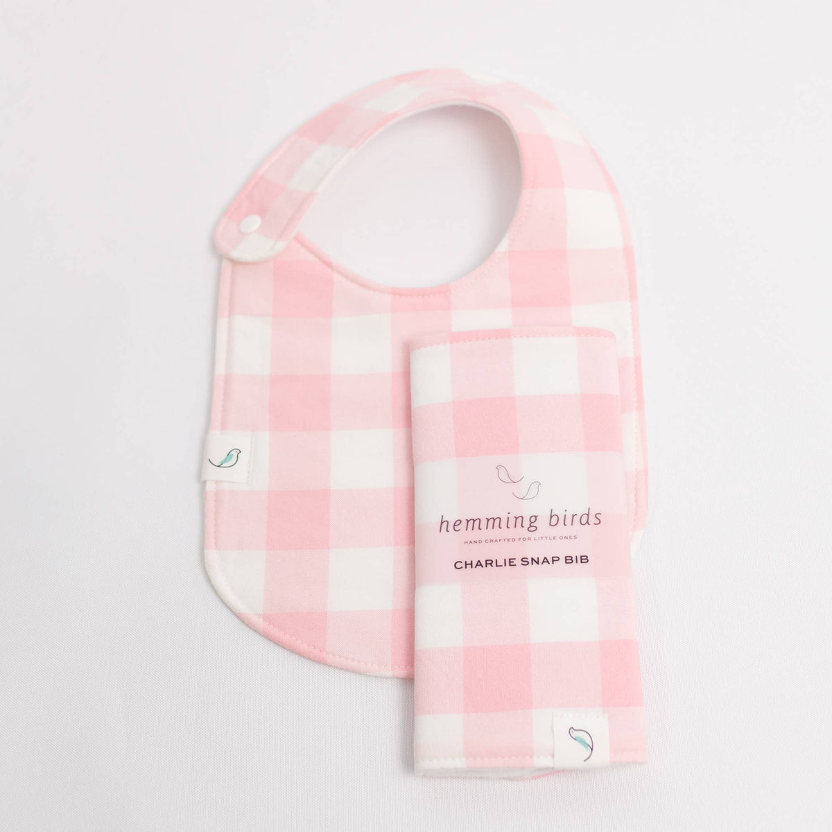 Charlie Snap Bib - Petal Gingham