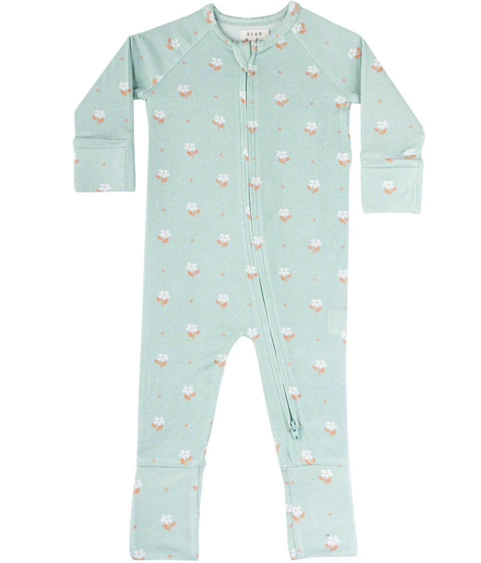 Modal Convertible Pajama-Seafoam Floral